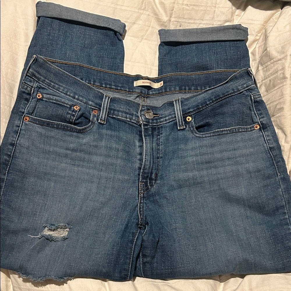 Levi's Distressed Boyfriend Jeans